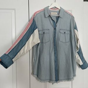 Free People Oversized Denim Button Down